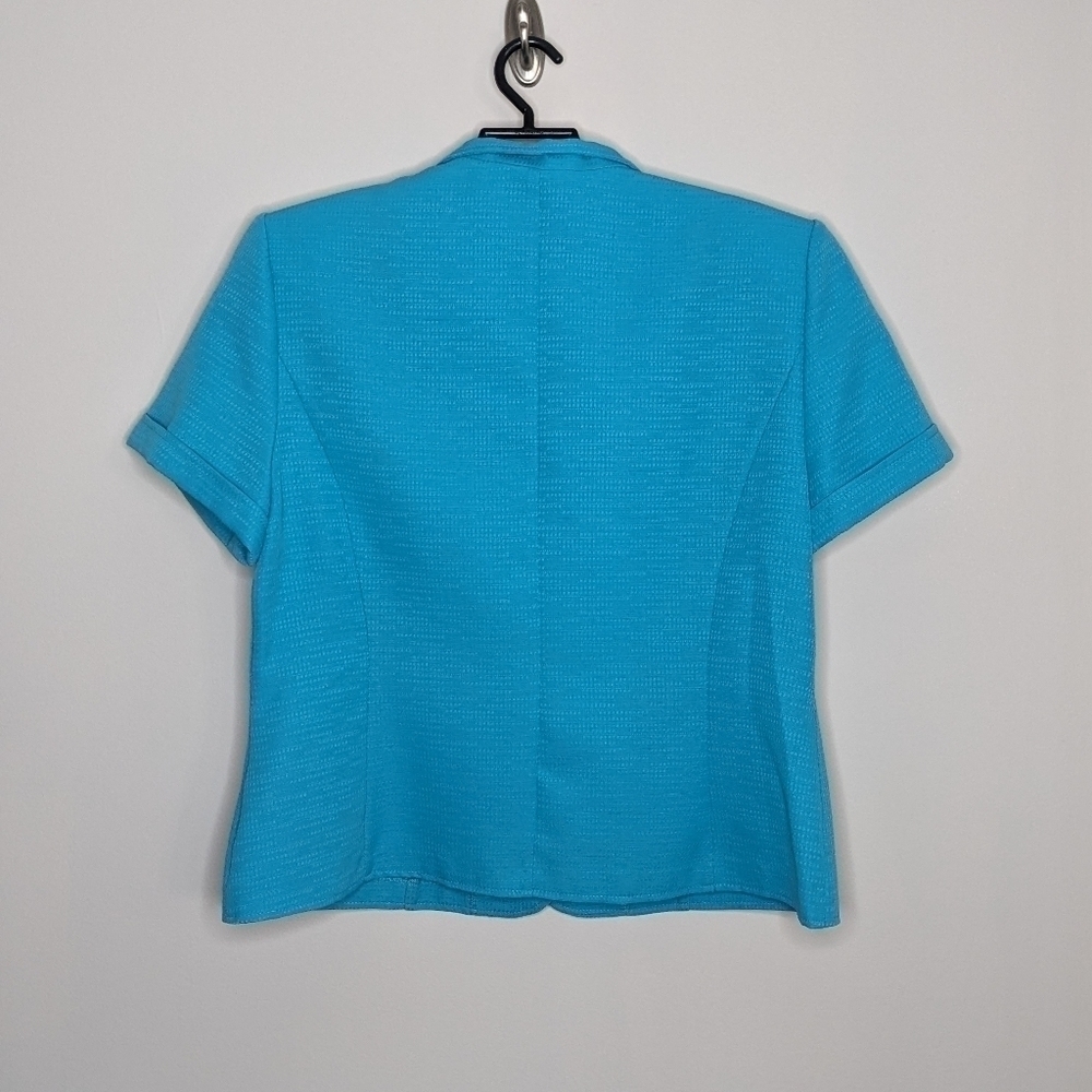 Danny & Nicole Turquoise Blazer Suit Jacket 16 - Picture 2 of 7